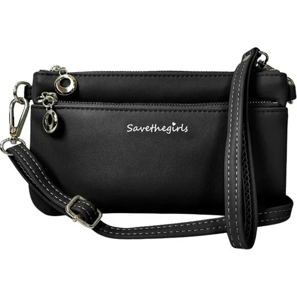 Stylish Touch Screen Crossbody Purse for Effortless Connectivity - Black